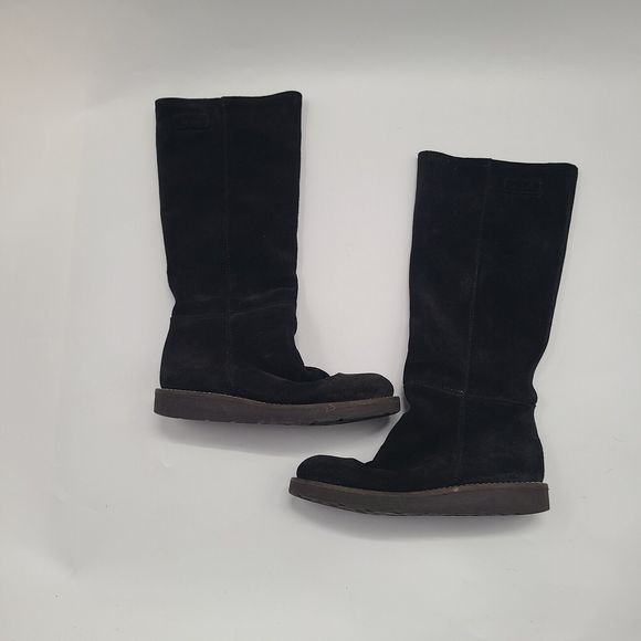 Aldo Shoes - Aldo Black Suede Boots Size EUR 38 US 7.5‎ Below The Knee Vero Guido